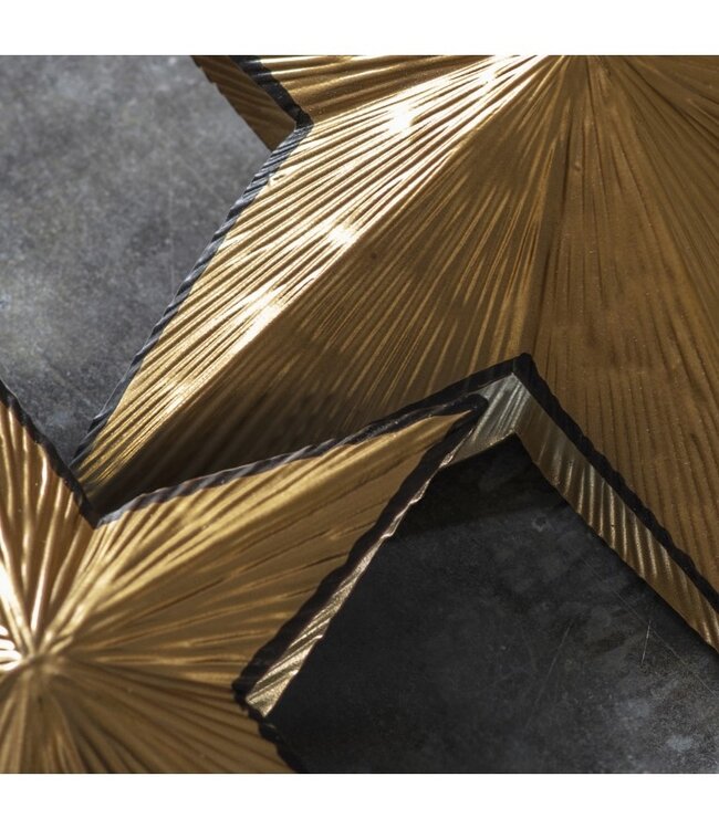 Turin Hanging Star Gold/Black - 3 Sizes Available