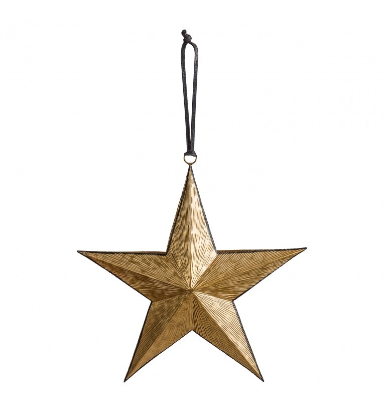 Gallery Turin Hanging Star Gold/Black - 3 Sizes Available