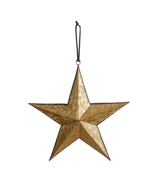 Turin Hanging Star Gold/Black - 3 Sizes Available
