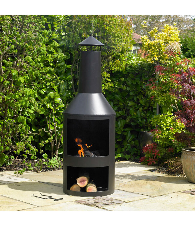 Kingfisher Garden  Log Burner With Log Store