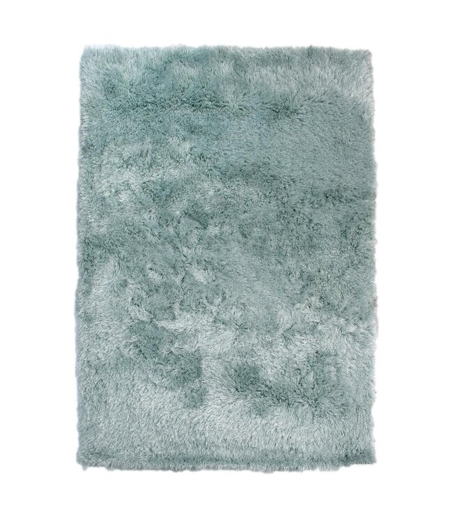 Dazzle Duck Egg Plain Shaggy Sparkle Rug - 120 x 170 cm