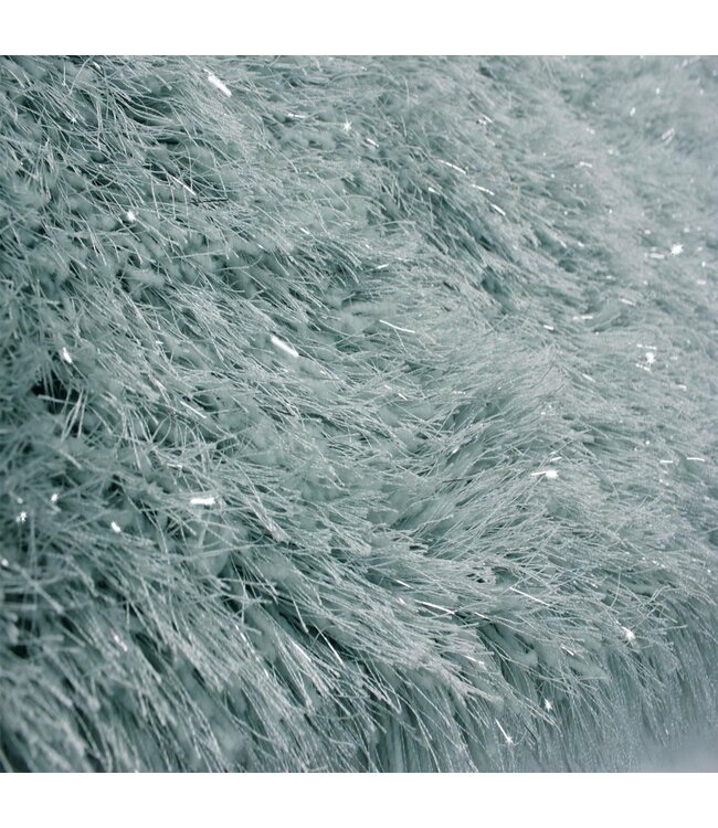 Dazzle Duck Egg Plain Shaggy Sparkle Rug - 120 x 170 cm