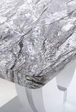 Shankar Neptune Medium Marble Effect Grey/White Dining Table