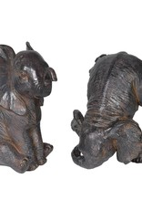 Set of 2 Playing Elephant Ornaments