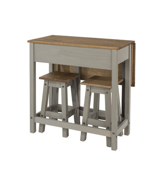 Core Products Corona Grey Breakfast Drop Leaf Table & Stools