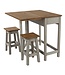 Core Products Corona Grey Breakfast Drop Leaf Table & Stools