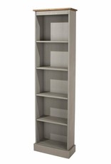 Corona Grey Tall Narrow Bookcase