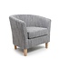 Shankar Tub Tweed Grey Chair & Stool Set