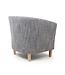 Shankar Tub Tweed Grey Chair & Stool Set