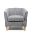 Shankar Tub Tweed Grey Chair & Stool Set