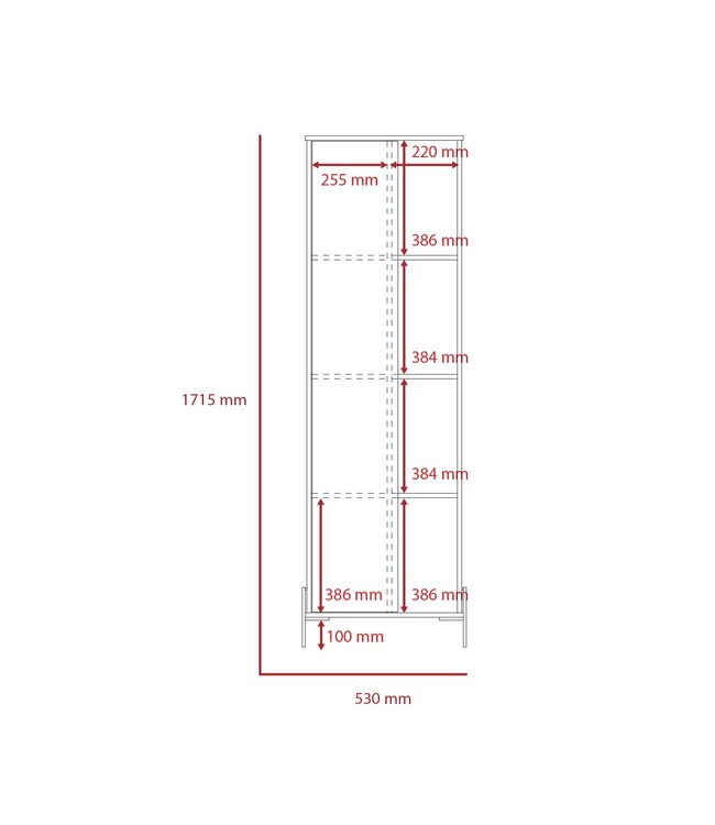 Core Products Dallas Tall Storage & Display Cabinet
