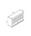 Core Products Corona Grey 3+3 Drawer Wide Chest