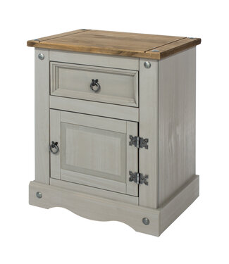 Core Products Corona Grey 1 Door 1 Drawer Bedside