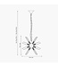 Pacific  Smoke Glass & Silver Metal Starburst Pendant Ceiling Light