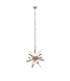 Pacific Smoke Glass & Silver Metal Starburst Pendant Ceiling Light