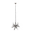 Pacific  Smoke Glass & Silver Metal Starburst Pendant Ceiling Light