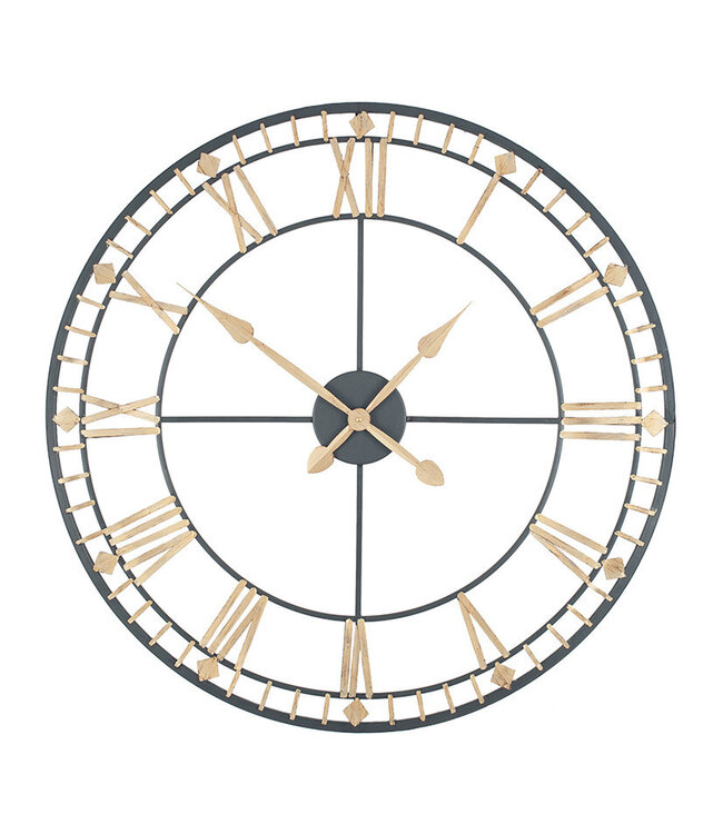 Pacific  Antique Bronze & Gold Metal Round Large Clock