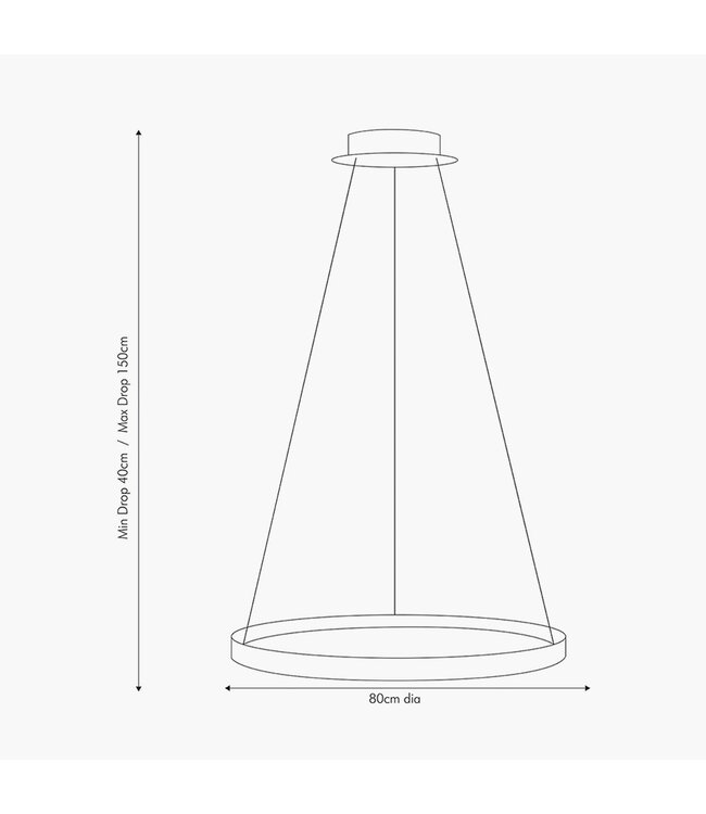 Pacific  Orion Grey LED Round Pendant