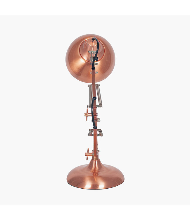 Pacific  Brushed Copper Metal Angled Task Table Lamp