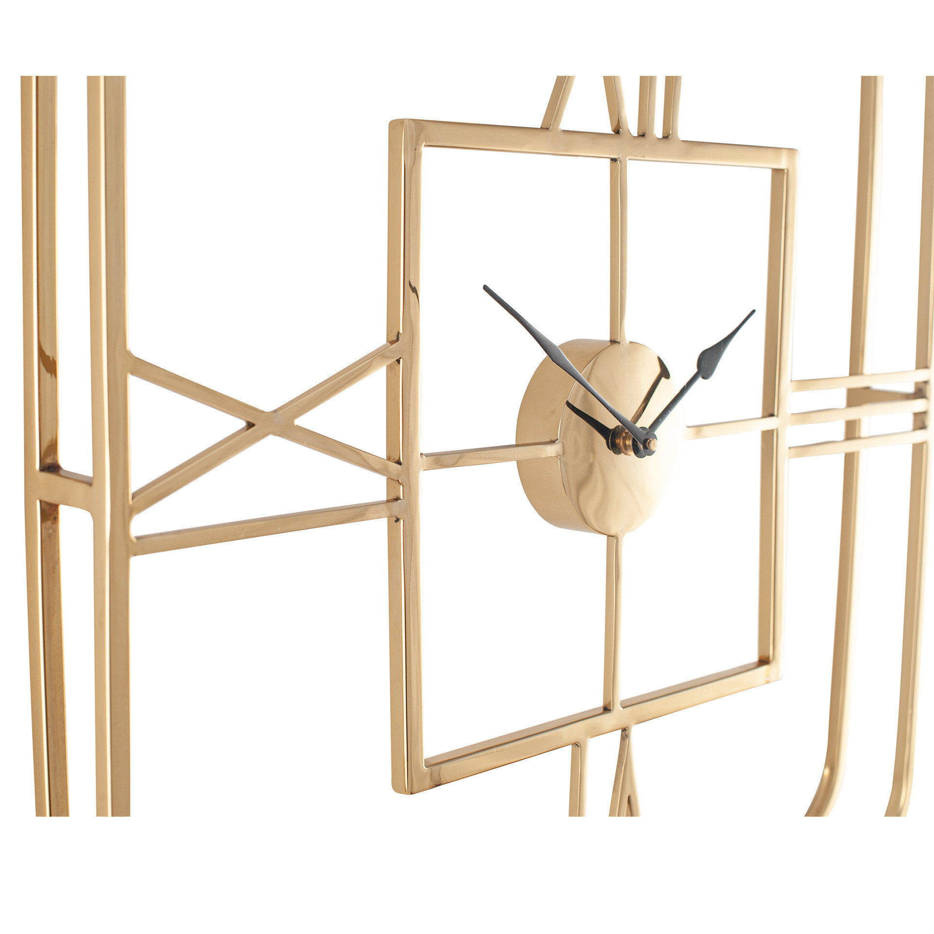 Gold Metal Square Wall Clock Freitaslaf Net LTD Freitaslaf Net LTD