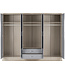 Seconique Nevada 6 Door Wardrobe - Grey & Oak Effect