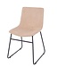 Core Products Pair Sand Fabric Chair With Black Metal Legs