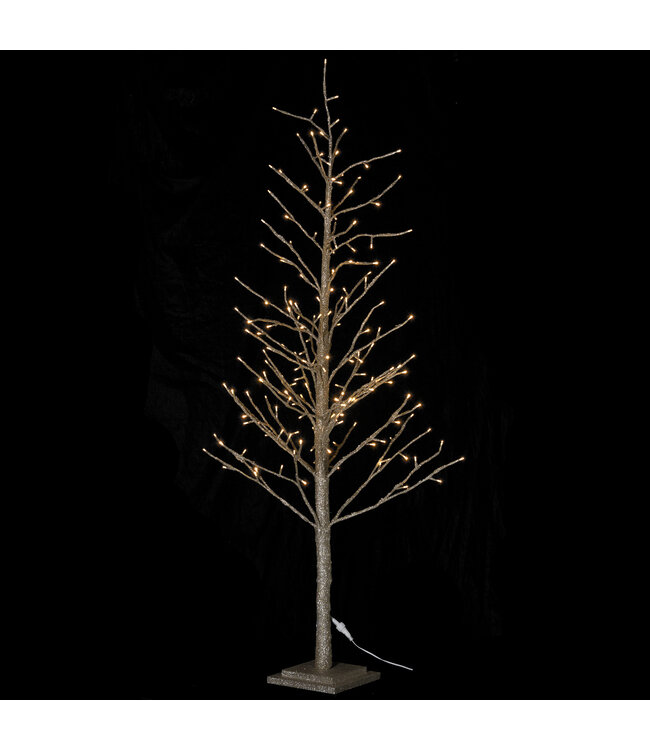 Champagne Twig Tree with 186 LED Lights - 152cm