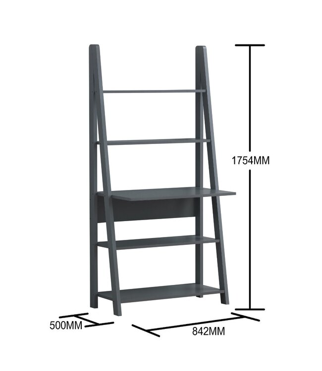 Timber Art Design Ladder Desk - Dark Grey