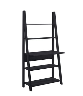 Timber Art Design Tall Ladder Desk - Black