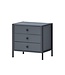 Timber Art Design Zahra Grey 3 Drawer Bedside