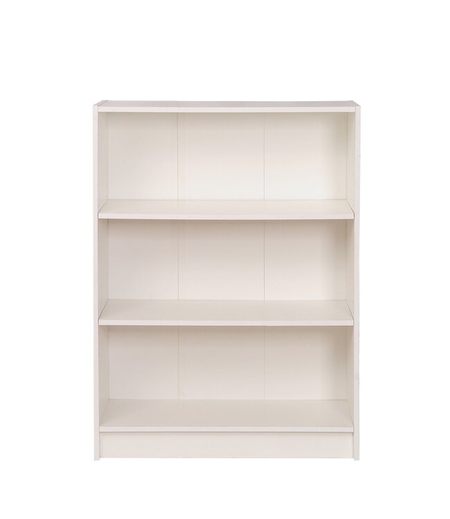Timber Art Design Low Wide Bookcase - White