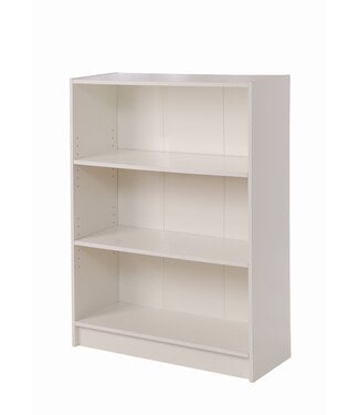 Timber Art Design Low Wide Bookcase - White