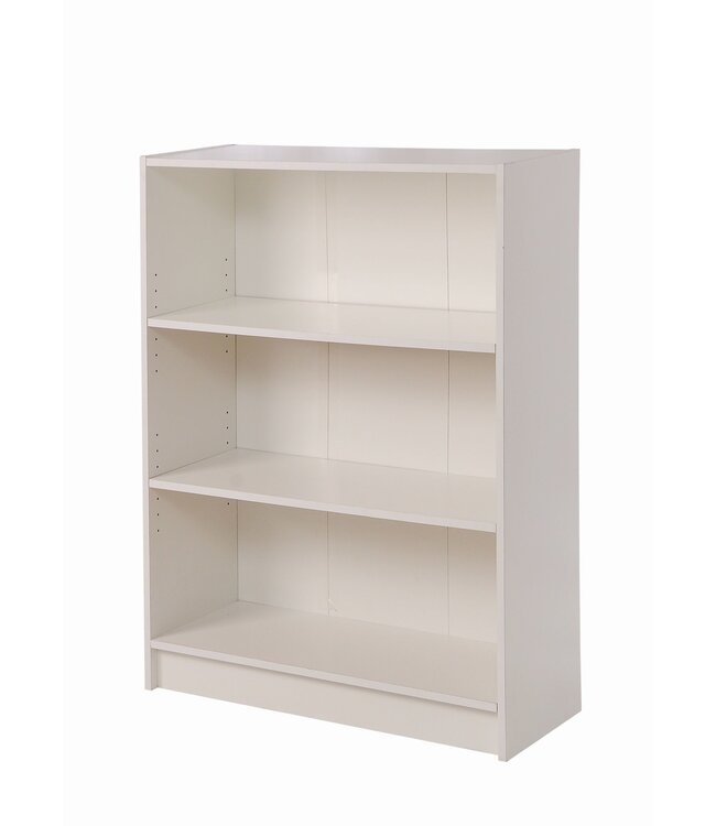 Timber Art Design Low Wide Bookcase - White