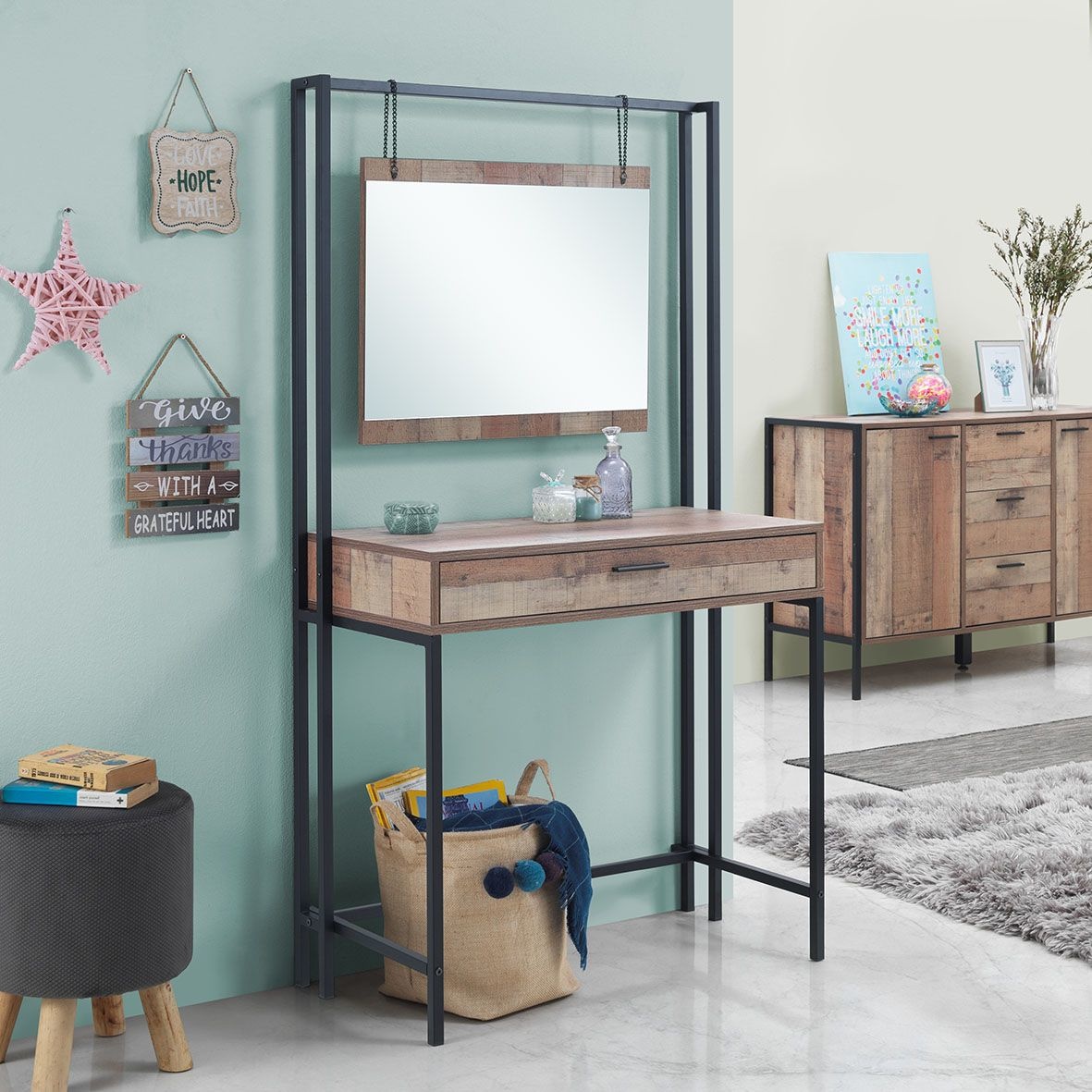 Industrial Rustic Style Dressing Table