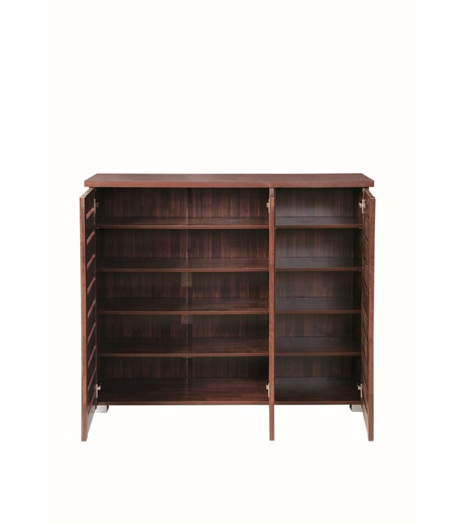 Timber Art Design Contemporary Dark Oak 3 Door Shoe Cabinet