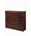 Timber Art Design Dark 3 Door Shoe Cabinet