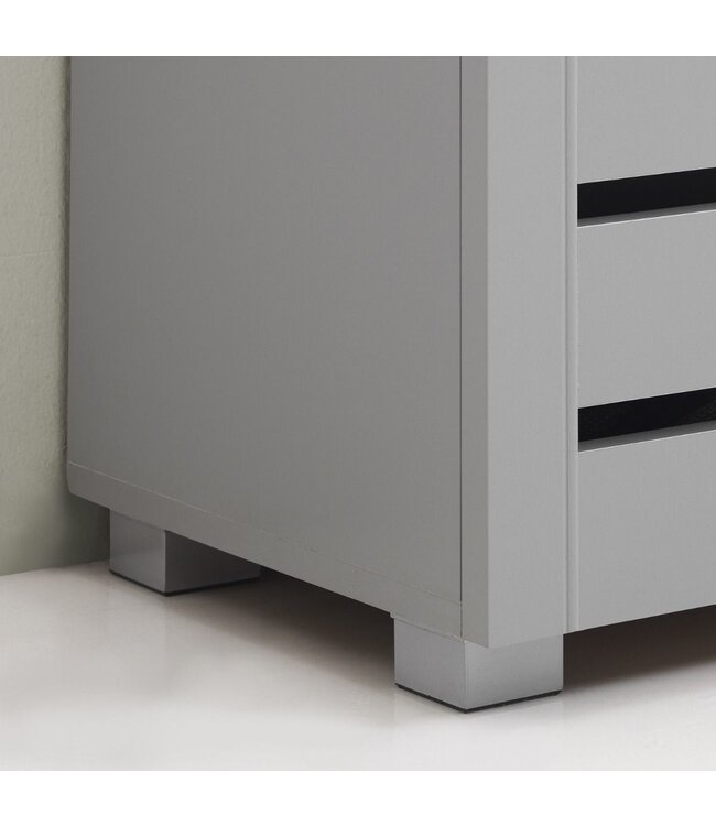 Timber Art Design Contemporary Grey 3 Door Shoe Cabinet