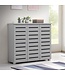 Timber Art Design Grey 3 Door Shoe Cabinet