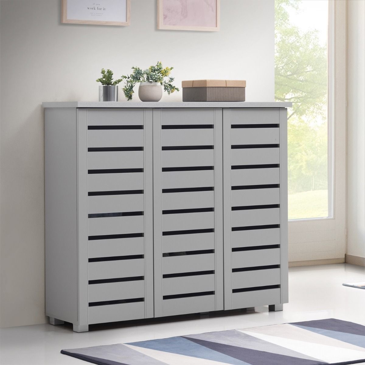 Contemporary Grey Door Shoe Cabinet Freitaslaf Net LTD