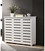 Timber Art Design Contemporary White 3 Door Shoe Cabinet
