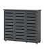 Timber Art Design Dark Grey 3 Door Shoe Cabinet