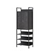 Timber Art Design Black Finish Cabinet With Door & Shelves