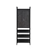 Timber Art Design Zahra Black Oak Storage Cabinet With Shelves