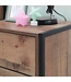 Timber Art Design Industrial Rustic Style  2 Drawer Bedside