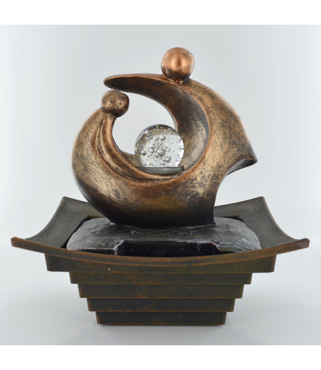 Fiesta Studios Indoor Water Fountain Couple Swirl & LED Light