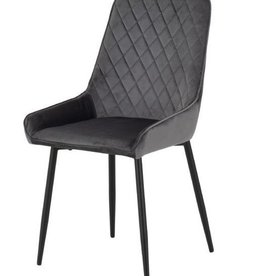 Avery Chair Grey Velvet - Pair