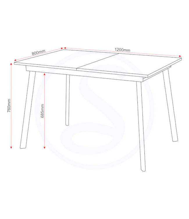Seconique Avery Extending Dining Table