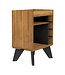 Seconique Naples Mini Bar Side Table Black & Pine Effect