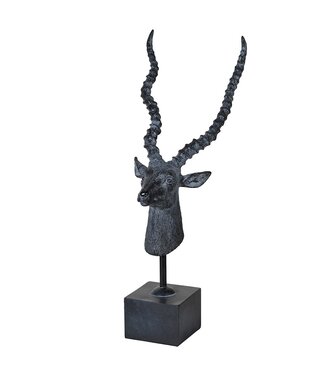 Black Antelope Head on Stand