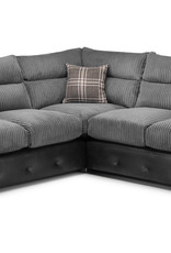 Logan Corner Sofa Black & Grey